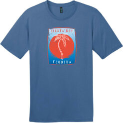 Siesta Key Florida Palm Tree T-Shirt Maritime Blue - US Custom Tees