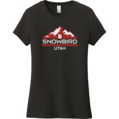 Snowbird Utah Mountain Women's T-Shirt Black - US Custom Tees