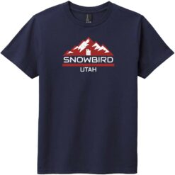 Snowbird Utah Mountain Youth T-Shirt New Navy - US Custom Tees