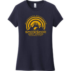 Snowshoe West Virginia Mountain Women's T-Shirt New Navy - US Custom Tees
