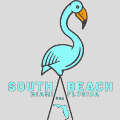 South Beach Miami Flamingo Design - US Custom Tees