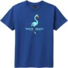 South Beach Miami Flamingo Youth T-Shirt Deep Royal - US Custom Tees
