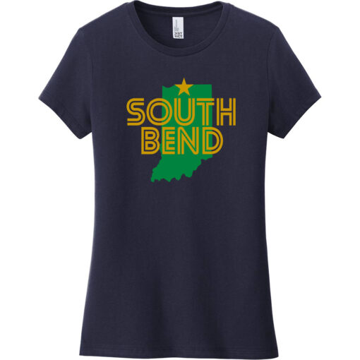 South Bend Indiana Women's T-Shirt New Navy - US Custom Tees