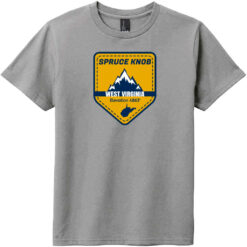 Spruce Knob West Virginia Youth T-Shirt Gray Frost - US Custom Tees