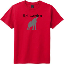 Sri Lanka Elephant Youth T-Shirt Classic Red - US Custom Tees