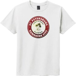 St. Petersburg Sunshine City Florida Youth T-Shirt White - US Custom Tees