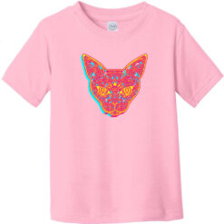 Sugar Cat Retro Toddler T-Shirt Light Pink - US Custom Tees
