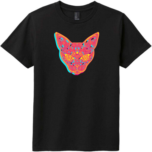 Sugar Cat Retro Youth T-Shirt Black - US Custom Tees