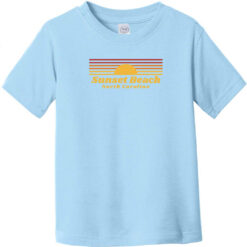 Sunset Beach North Carolina Retro Toddler T-Shirt Light Blue - US Custom Tees
