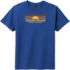 Sunset Beach North Carolina Retro Youth T-Shirt Deep Royal - US Custom Tees