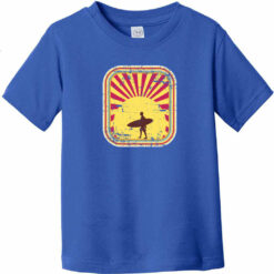 Surfer In The Retro Sunset  Toddler T-Shirt Royal Blue - US Custom Tees