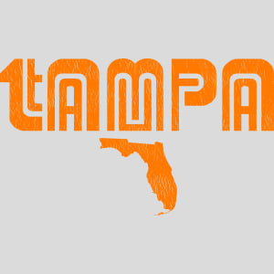 Tampa Florida Retro Design - US Custom Tees