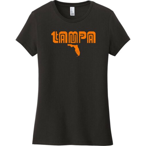 Tampa Florida Retro Women's T-Shirt Black - US Custom Tees