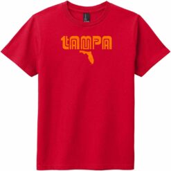 Tampa Florida Retro Youth T-Shirt Classic Red - US Custom Tees