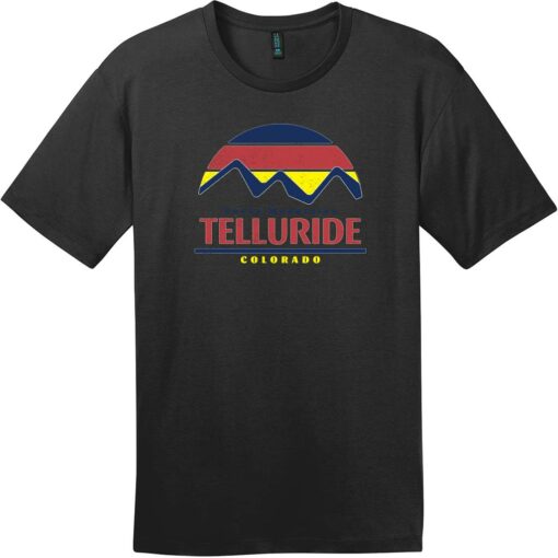 Telluride Colorado Rocky Mountains T-Shirt Jet Black - US Custom Tees