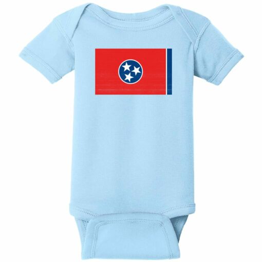 Tennessee State Flag Vintage Baby One Piece Light Blue - US Custom Tees