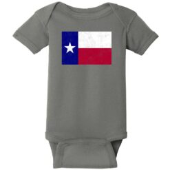 Texas Lone Star State Flag Baby One Piece Charcoal - US Custom Tees
