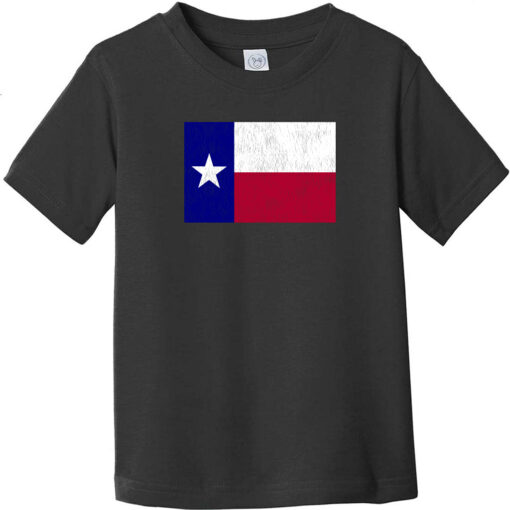 Texas Lone Star State Flag Toddler T-Shirt Black - US Custom Tees