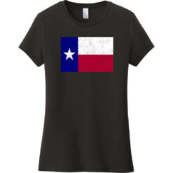 Texas Lone Star State Flag Women's T-Shirt Black - US Custom Tees