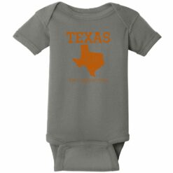 Texas The Longhorn State Baby One Piece Charcoal - US Custom Tees