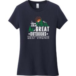 The Great Outdoors West Virginia Women's T-Shirt New Navy - US Custom Tees