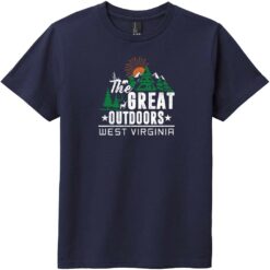The Great Outdoors West Virginia Youth T-Shirt New Navy - US Custom Tees