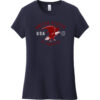 United States Eagle Land of Free Women's T-Shirt New Navy - US Custom Tees