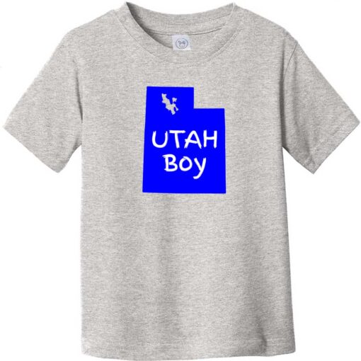 Utah Boy State  Toddler T-Shirt Heather Gray - US Custom Tees