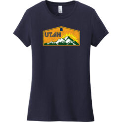 Utah Mountains Sunshine Women's T-Shirt New Navy - US Custom Tees