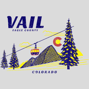 Vail Eagle County Colorado Vintage Design - US Custom Tees