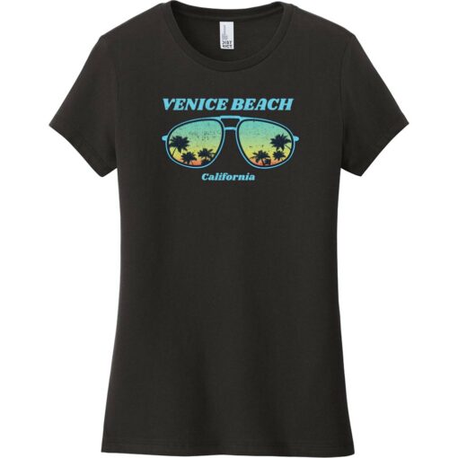 Venice Beach California Sunglasses Women's T-Shirt Black - US Custom Tees