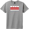 Washington DC Distressed Flag Youth T-Shirt Gray Frost - US Custom Tees