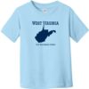 West Virginia The Mountain State Toddler T-Shirt Light Blue - US Custom Tees