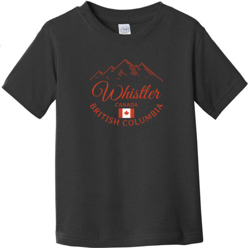 Whistler BC Canada Mountain Toddler T-Shirt Black - US Custom Tees
