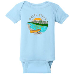 White River National Forest Baby One Piece Light Blue - US Custom Tees