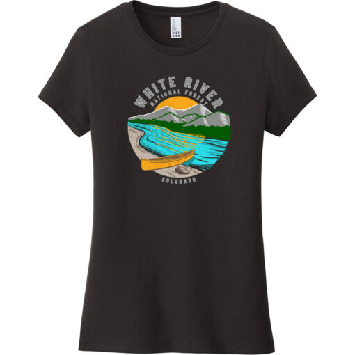 White River National Forest Women's T-Shirt Black - US Custom Tees
