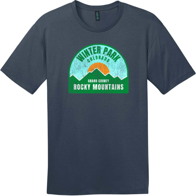 Winter Park Colorado Rocky Mountains T-Shirt New Navy - US Custom Tees