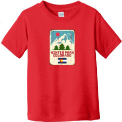 Winter Park Colorado Vintage Sign Toddler T-Shirt Red - US Custom Tees