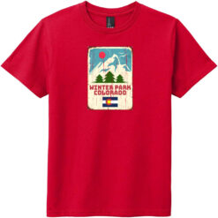 Winter Park Colorado Vintage Sign Youth T-Shirt Classic Red - US Custom Tees