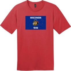 Wisconsin Flag Vintage T-Shirt Classic Red - US Custom Tees