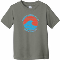 Wrightsville Beach NC Wave Toddler T-Shirt Charcoal - US Custom Tees