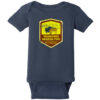 Yellowstone National Park Vintage Baby One Piece Navy - US Custom Tees