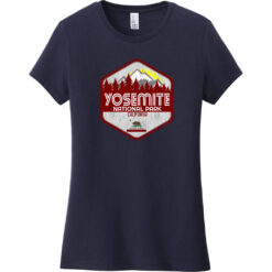 Yosemite National Park Women's T-Shirt New Navy - US Custom Tees