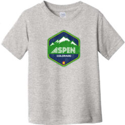 Aspen Colorado Mountain Toddler T-Shirt Heather Gray - US Custom Tees