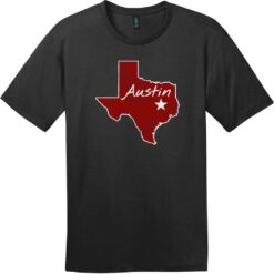 Austin Texas State T-Shirt Jet Black - US Custom Tees