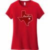 Austin Texas State Women's T-Shirt Classic Red - US Custom Tees