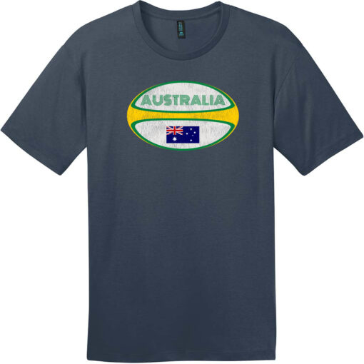Australia Rugby Ball T-Shirt New Navy - US Custom Tees