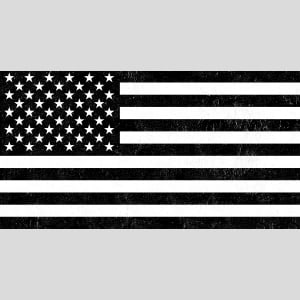 Black And White American Flag Design - US Custom Tees