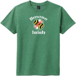 Bmore Irish Baltimore Youth T-Shirt Heathered Kelly Green - US Custom Tees