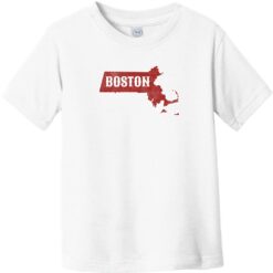 Boston Massachusetts State Toddler T-Shirt White - US Custom Tees